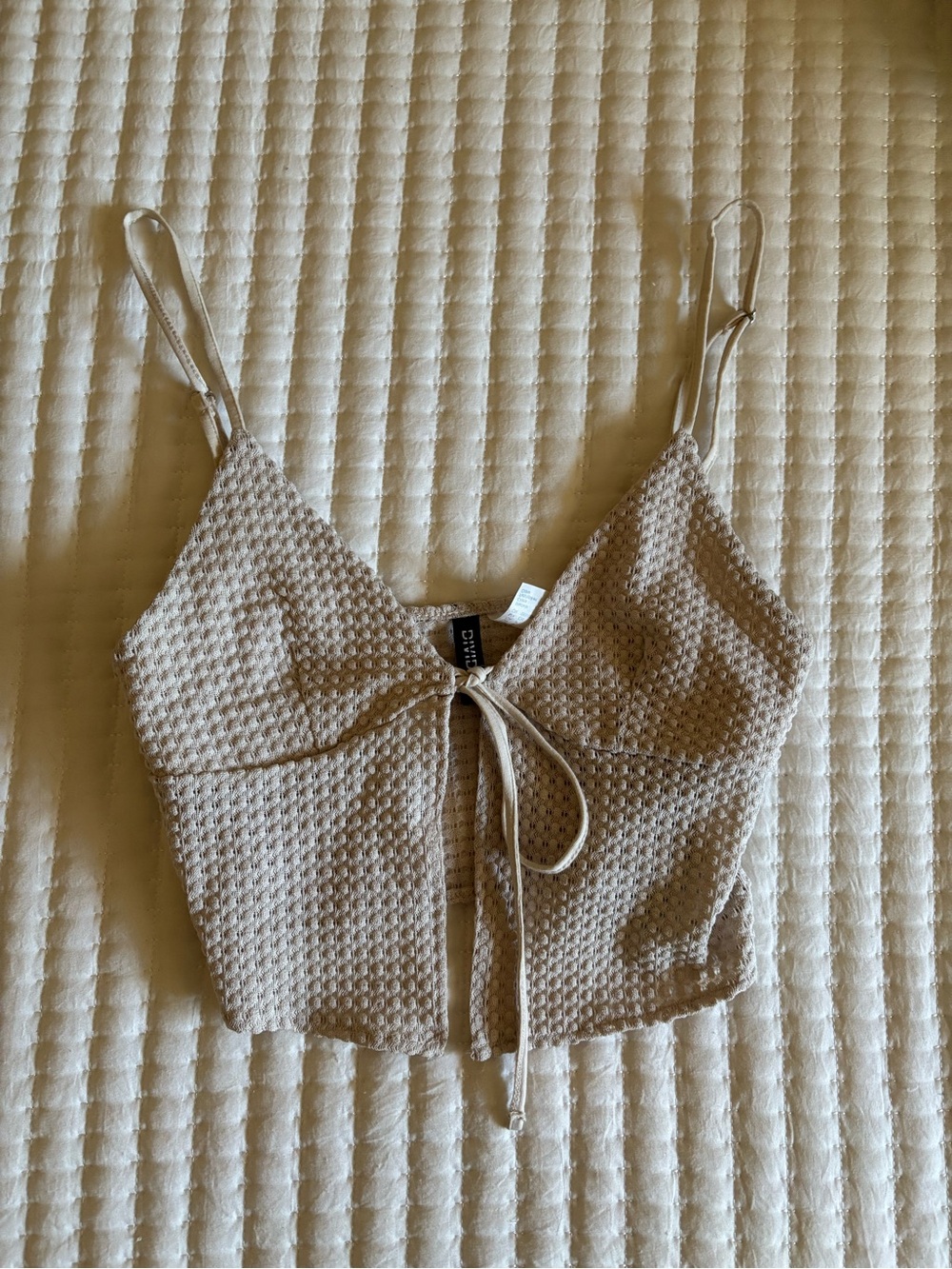 H&M Textured Tie-Front Cami